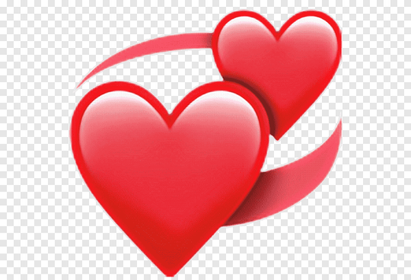 Стикер сердечко на прозрачном фоне