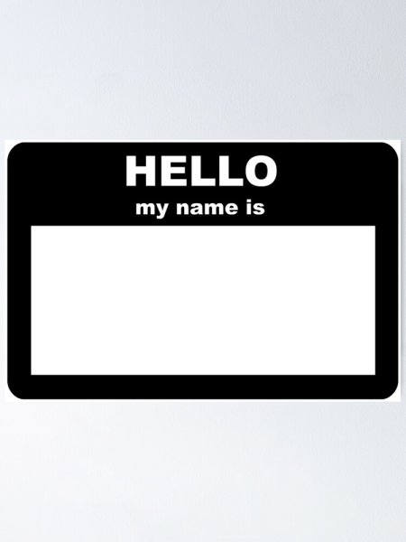 Стикеры hello my name is