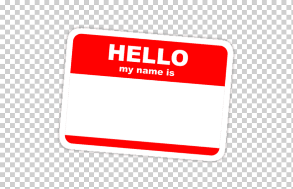Стикеры hello my name is