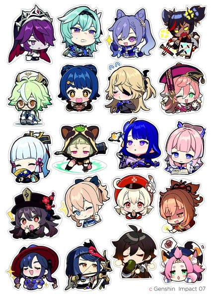 Стикеры Геншин Импакт