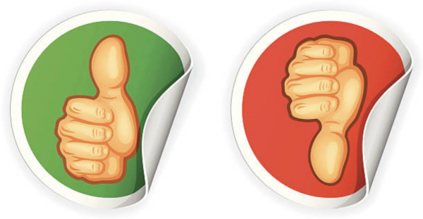 Палец вверх палец вниз