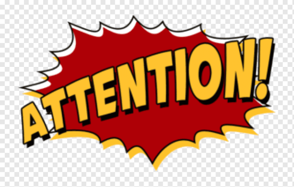 Надпись attention