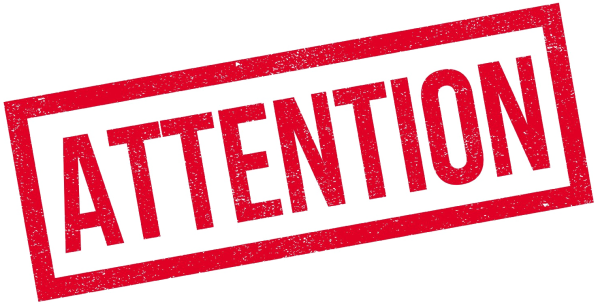 Табличка внимание