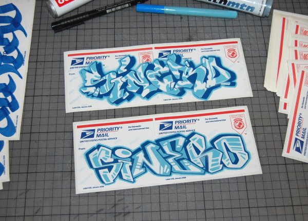 Наклейка для почты priority mail