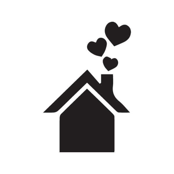 Домик черно белый