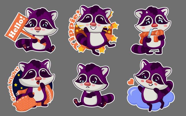 Наклейки енотики