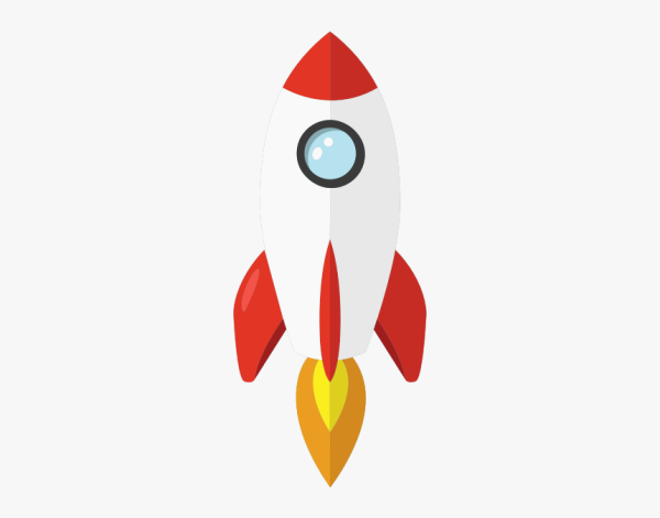 Взлетающая ракета вектор