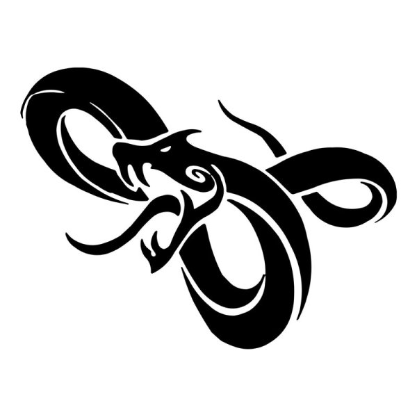 Трафарет змеи