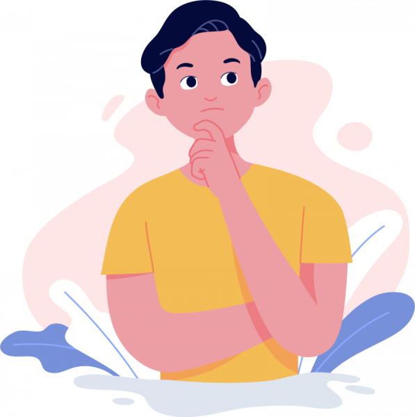 Девочка думает