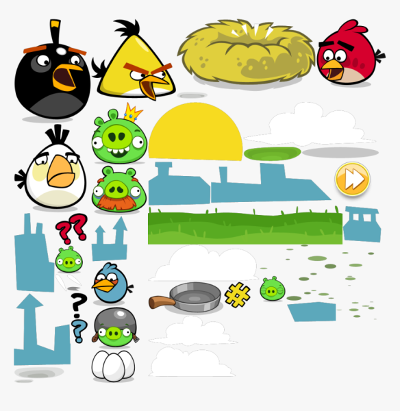 Angry Birds спрайты птиц