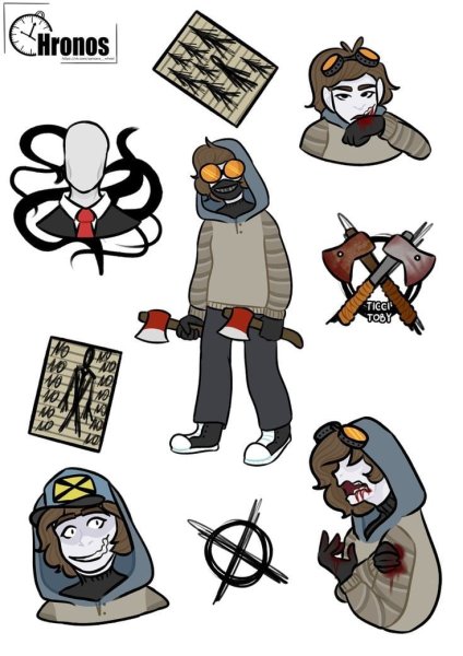 Наклейки крипипаста Тоби