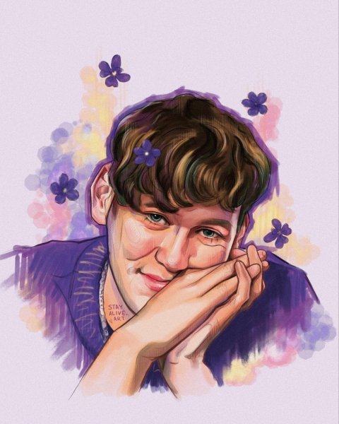 Антон Шастун арт цветной