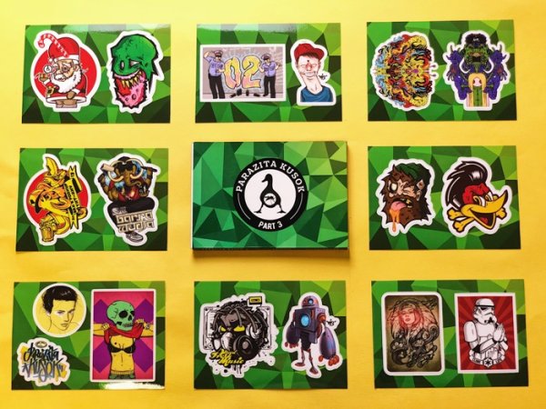 Паразита кусок Стикеры на белом фоне