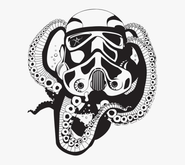 Шлем штурмовика Star Wars вектор