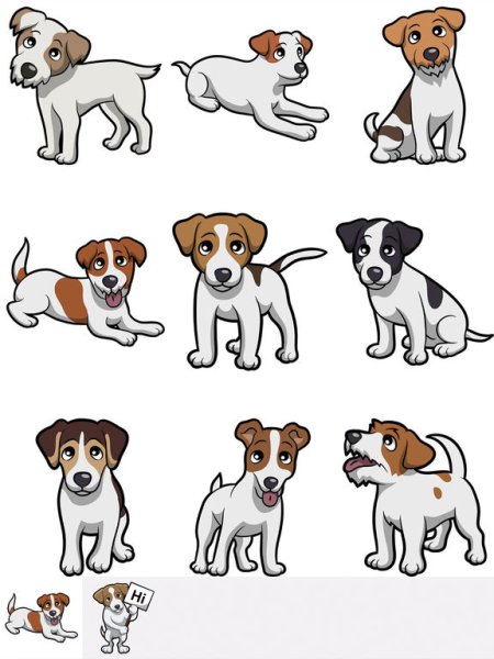 Мультяшный Джек Рассел терьер