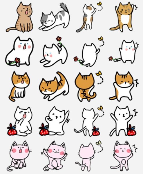 Наклейки котики