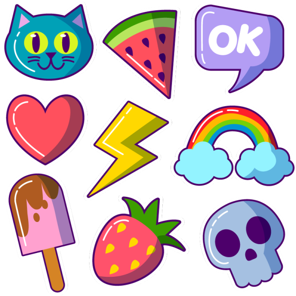 Стикеры в одном стиле