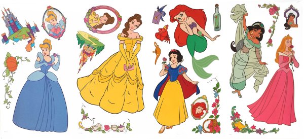 Наклейки принцессы Дисней