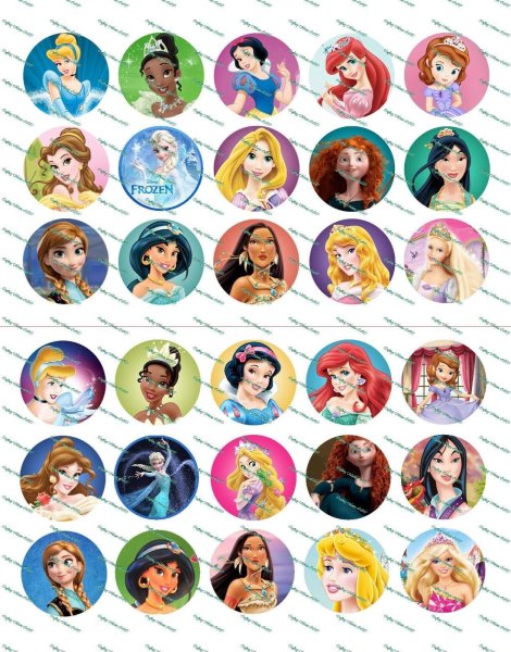 Диснеевские принцессы Стикеры