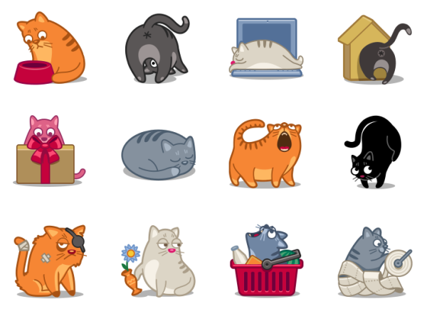 Котик значок