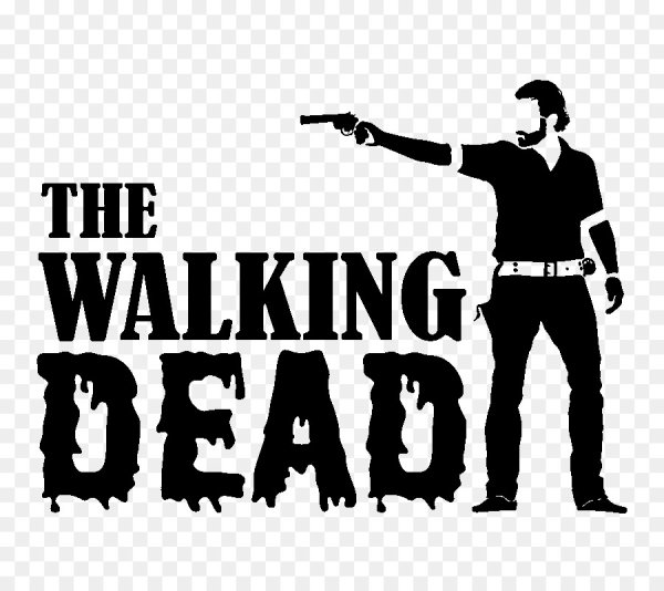 Ходячие мертвецы на белом фоне