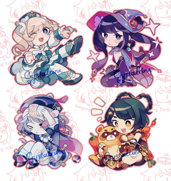 Стикеры Барбара Геншин Импакт