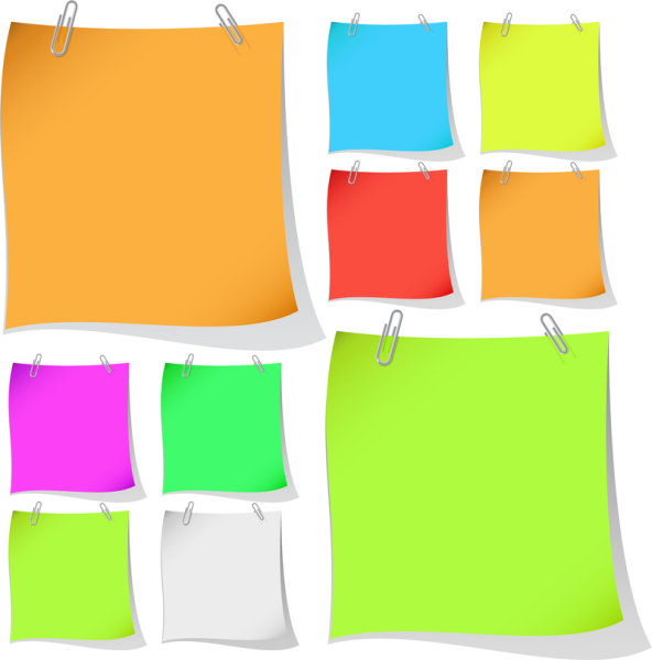 Цветные Стикеры на белом фоне