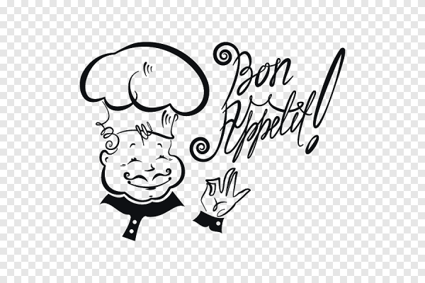 Приятного аппетита на белом фоне