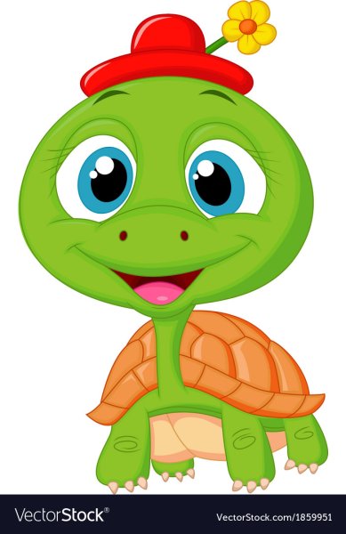 Морская черепаха мультяшная