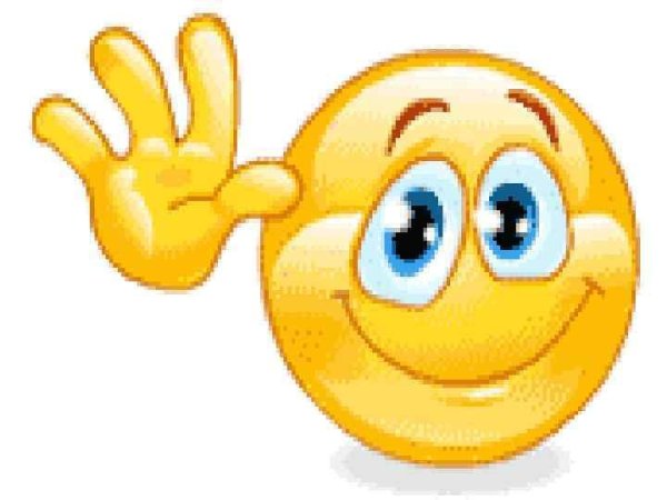 Смайлик машет рукой