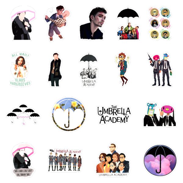 Академия Амбрелла наклейки пятый
