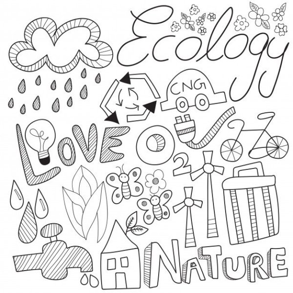 Стикеры чёрно белые для личного дневника