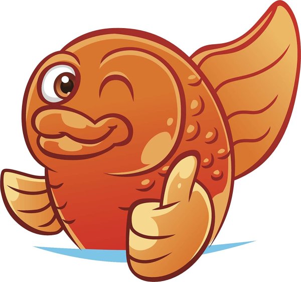 Рыбка в мультяшном стиле