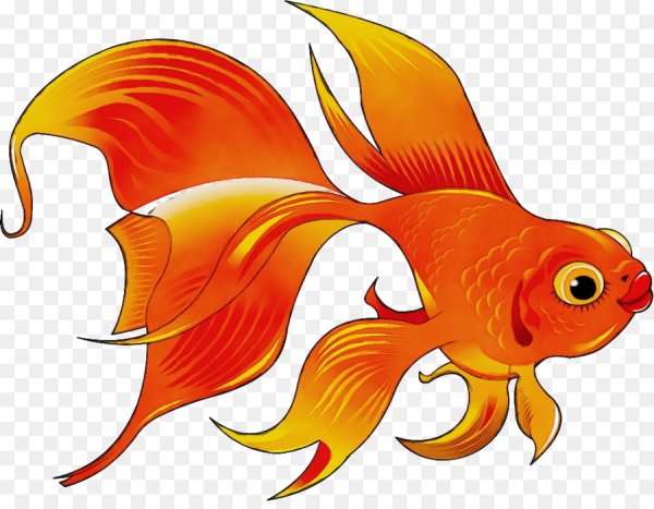 Золотая рыбка силуэт