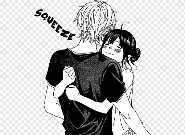 Аниме пары арты черно белые