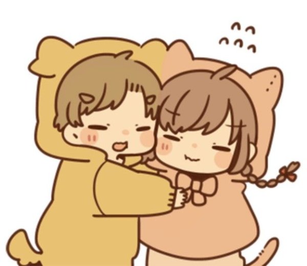 Аниме Стикеры обнимашки