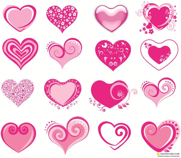 Маленькие разноцветные сердечки