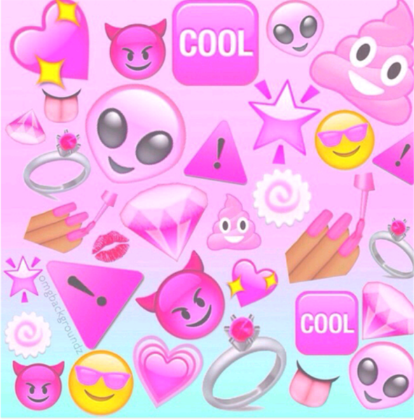 Розовые обои со смайликами