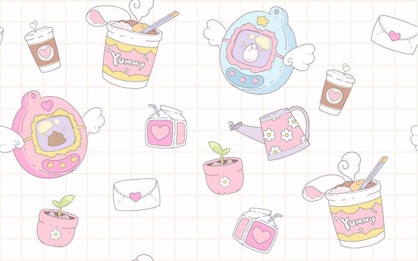 Кавайные фоны для срисовки
