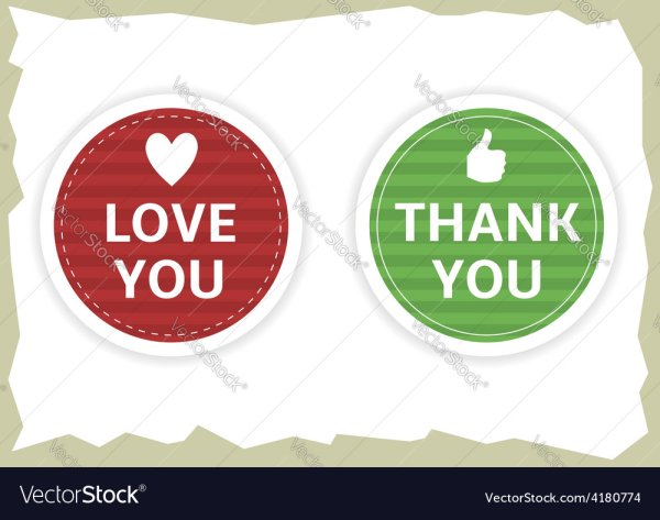 Sticker thank you vector