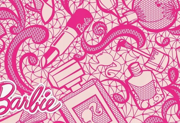 Розовый фон Барби