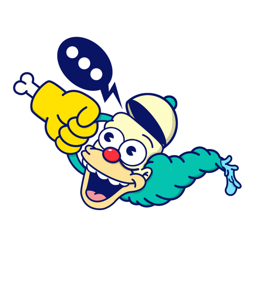 Стикер клоуны ретро