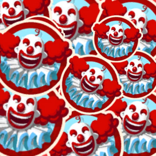 Клоун наклейка