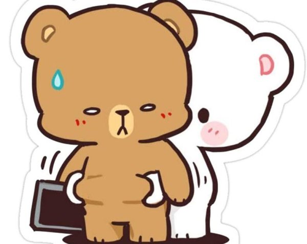 Мишки обнимашки Стикеры