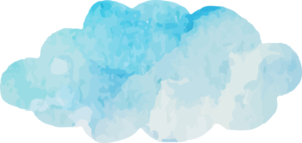 Акварельные облака на белом фоне