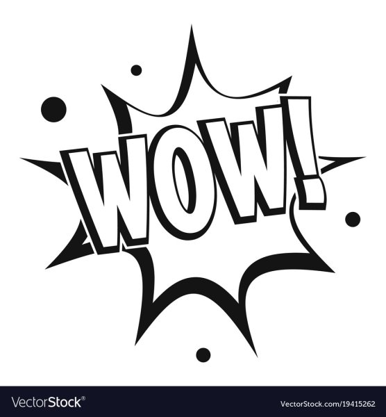 Wow надпись вектор