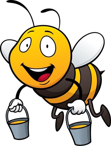 Пчелка с ведром меда