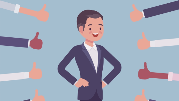 Смайлик показывает класс