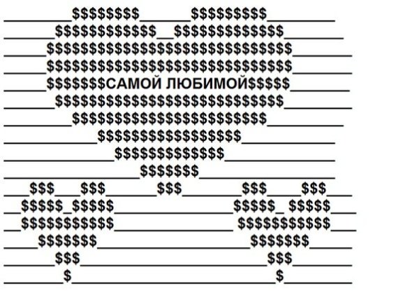 Рисунки из символов и знаков