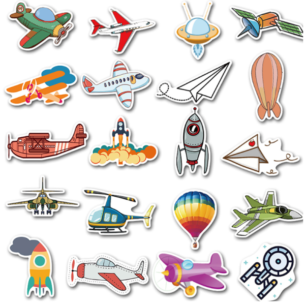 Самолет вектор наклейка
